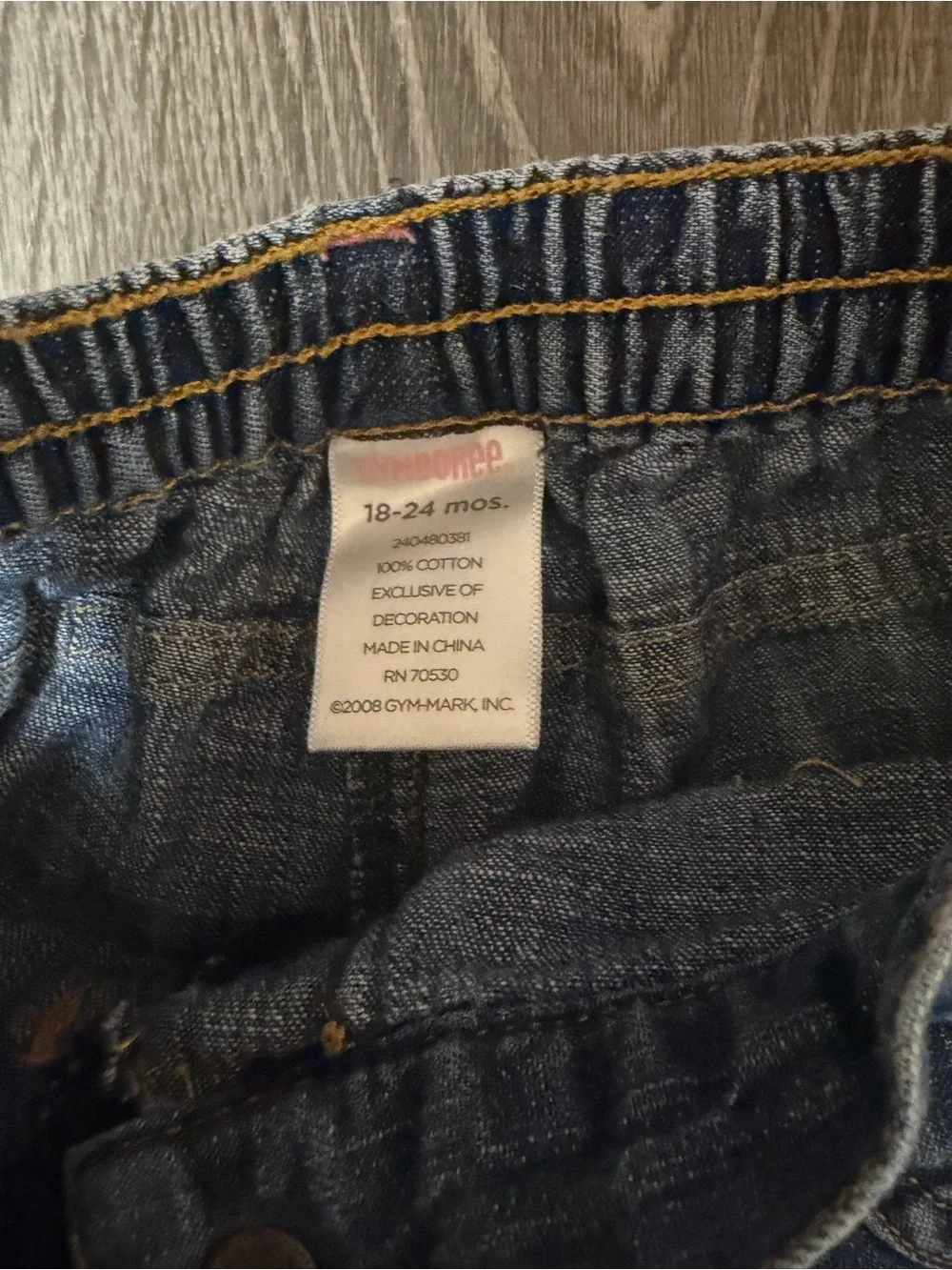 Gymboree Blue Denim Jeans with Pink Accents